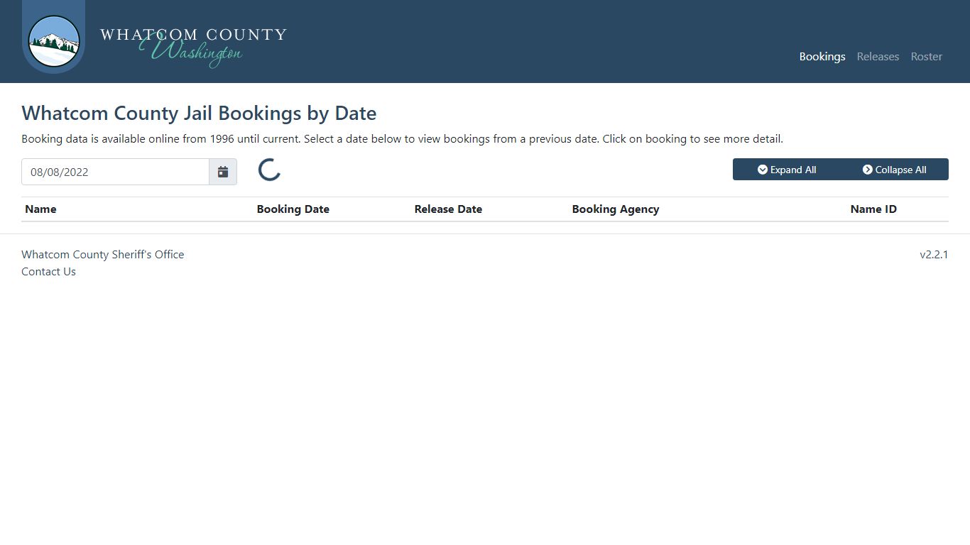 Whatcom County Sheriff's Office | Jail Bookings