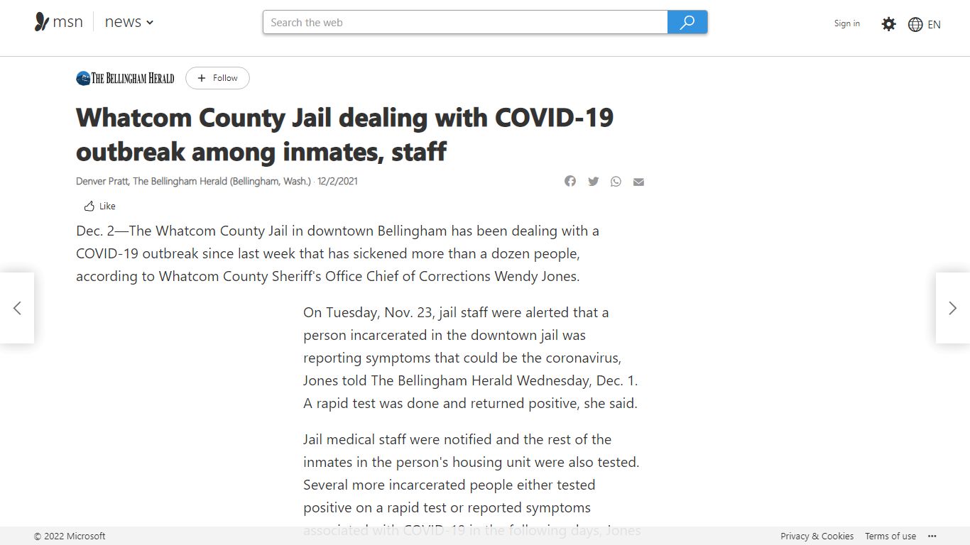 Whatcom County Jail dealing with COVID-19 outbreak among ...